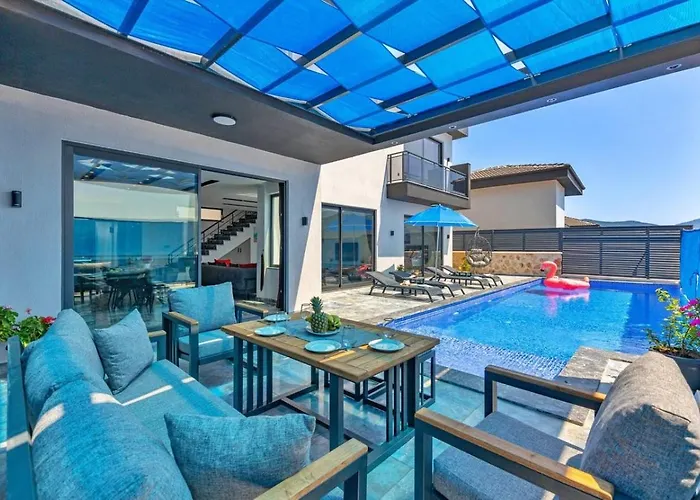 Yesilkoey 3 Bedroom Secluded With Private Pool Hot Tub * Kalkan