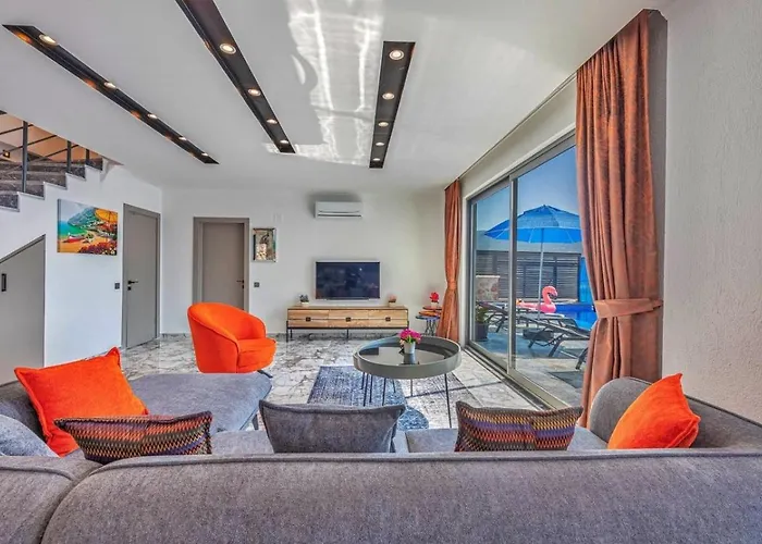 Yesilkoey 3 Bedroom Secluded With Private Pool Hot Tub Villa Kalkan