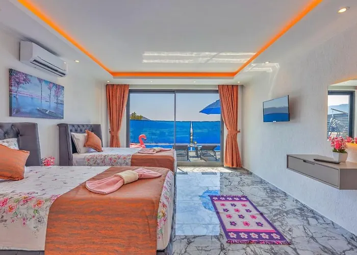 Yesilkoey 3 Bedroom Secluded With Private Pool Hot Tub Villa Kalkan
